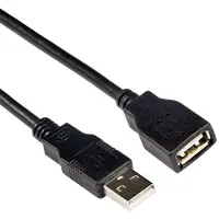 ACT SB0036, 3 m, USB A, USB A, USB 2.0, 0,48 Gbit/s, Schwarz