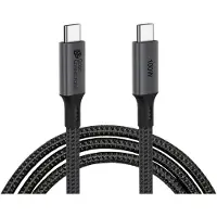 Alcasa Kabel / Adapter, 1 m, USB C, USB C, USB4 Gen 2x2, Grau