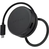 Satechi OntheGo, USB Typ-C, HDMI, RJ-45, USB Typ-C, USB 3.2 Gen 1 (3.1 Gen 1) Type-A, DisplayPort, 5000 Mbit/s, 60 Hz, Schwarz, 100 W