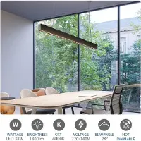 Nikcorp LED-Hängeleuchte Deckenleuchte Modern Verstellbar Schwarz 120 cm