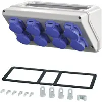 Hensel 20001453 Mi Connection Box, 8x Schuko 16A, 5p., 400V, 6h Mi CB 18