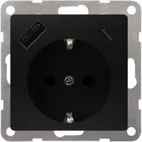 Siemens 5UB1970-1SB01 DELTA i-system USB-SCHUKO-Steckdose 2 USB A+C max. 18 W, softschwarz 5UB19701SB01