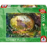 Schmidt Spiele 58878 Märchenschloss im Waldzauber Puzzle, 1.000 Teile, 1000 Stück(e), Flora & Fauna, 12 Jahr(e)