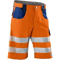Kübler unisex Warnschutzhose kurz REFLECTIQ orange, kornblau Grösse 62