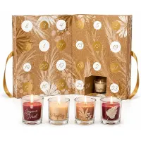 WDMT Weihnachten Adventskalender - 34 x 25 x 14 cm - Feiertagskalender - Adventkalender - Weihnachtsgeschenk - Weihnachten - Überraschungspaket - Beige