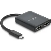 DeLOCK 87755, HDMI, 2x HDMI, 3840 x 2160 Pixel, Schwarz, Kunststoff, 4K Ultra HD