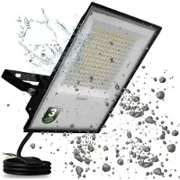 LUMILED LED Strahler mit Linse 150W Superhell Außenstrahler 16500 lm LED Fluter Strahler für Außen IP65 Wasserdicht IK05 4000K Neutralweiß Scheinwerfer Flutlichter schwarz Flutlichtstrahler