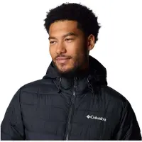 Columbia Warme Herrenjacke in Blau mit Kapuze und reflektierendem Design