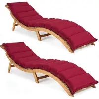 Casaria Sonnenliege Holz, wetterfest, klappbar 2er-Set, inkl. Auflage