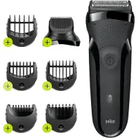Braun Series 3 300BT, Rotationstrasierer, Schwarz, Tasten, 1 mm, Akku, Nickel-Metallhydrid (NiMH)