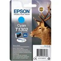 Epson Stag T1302 Hirsch DURABrite Ultra Single Cyan Tinte, High (L) Yield, Cyan, 10,1 ml, 1 Stück(e), 765 Seiten, Einzelpackung