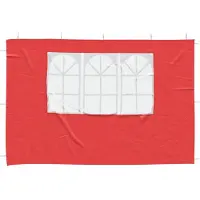 vidaXL Partyzelt-Seitenteil 2 Stk. 300 x 195 cm Rot PE und Stahl