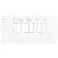 Yiwydaa Partyzelt-Seitenteil 2 Stk. 400 x 195 cm Weiß PE und Stahl