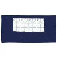 vidaXL Partyzelt-Seitenteil 2 Stk. 400 x 195 cm Blau PE und Stahl