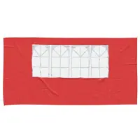 vidaXL Partyzelt-Seitenteil 2 Stk. 400 x 195 cm Rot PE und Stahl
