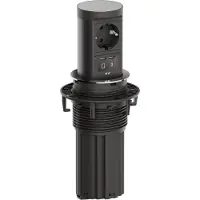 Bachmann ELEVATOR2 1xCEE7/3 1xUSB C/C45W, Edelstahl-Optik 2,0 m AEH