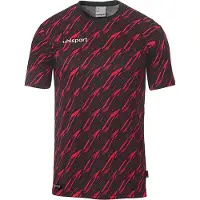 Uhlsport Trainingsshirt "Trainings-T-Shirt Progressive 28", Herren, Gr. XXL, schwarz (schwarz, rot), Obermaterial: 100% Polyester Pol. recyc.., Shirts Trainingsshirt