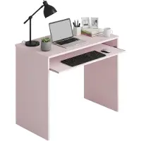 CALICOSY Schreibtisch mit ausziehbarer Ablage B90 cm