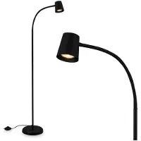 Briloner Stehleuchte Skriva, schwarz, justierbar, Metall, GU10