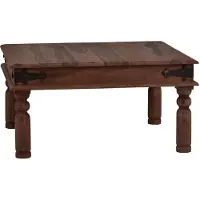 MiaMöbel Couchtisch Colombo Natur 80x80cm Massivholz Teak
