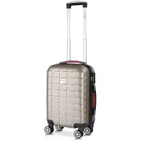 Monzana Koffer Handgepäck Trolley mit TSA Schloss Zwillingsrollen Teleskopgriff Standfüße Größe M Reisekoffer Rollkoffer