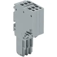 Wago 2020-204 2-Leiter-Federleiste,Push-in CAGE CLAMP,1,5 mm2,grau 2020204 - 50 Stück