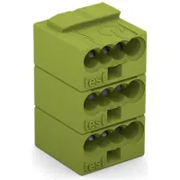 Wago 243-743 4-Leiter-Federleiste,PUSH WIRE,Ø 0,8 mm,hellgrün 243743 - 50 Stück