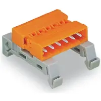 Wago 232-551/007-000 Verbindungsstiftleiste, TS-35-Befestigung, 21-polig, orange 232551007000 - 10 Stück