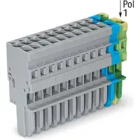 Wago 769-112/000-038 1-Leiter-Federleiste,CAGE CLAMP,4 mm2,grün-gelb/blau/grau 769112000038 - 20 Stück