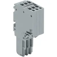 Wago 2020-210 2-Leiter-Federleiste,Push-in CAGE CLAMP,1,5 mm2,grau 2020210 - 25 Stück