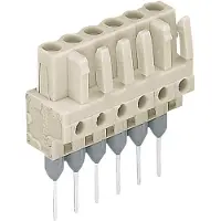 Wago 722-141/005-000 Federleiste für Reihenklemmen,Stifte 0,6 x 1 mm,gerade,lichtgrau 722141005000 - 25 Stück