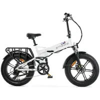 ENGWE Engine X Elektrisches Faltrad – Fatbike – 20 Zoll – 250W Motor – 7 Gänge – 100 km Reichweite – Mechanische Scheibenbremsen – Weiß
