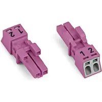 Wago 890-282/080-000 Buchse,2-polig,Kod. B,pink 890282080000 - 50 Stück