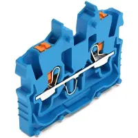 Wago 2250-324 2-Leiter-Mini-Durchgangsklemme,mit Drücker,1 mm2,blau 2250324 - 100 Stück
