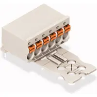 Wago 2091-1356/000-5000 1-Leiter-THT-Federleiste, abgewinkelt,Drücker,Push-in CAGE CLAMP,lichtgrau 209113560005000 - 50 Stück