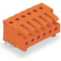 Wago 734-569 THT-Federleiste,abgewinkelt,Rastermaß 3,81 mm,orange 734569 - 50 Stück