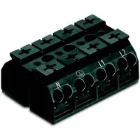 Wago 862-2534 4-Leiter-Geräteanschlussklemme,ohne PE-Kontakt,N-PE-L1-L2,schwarz 8622534 - 200 Stück