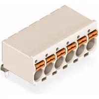 Wago 2092-1382/000-1000 1-Leiter-THT-Federleiste, abgewinkelt,Drücker,Push-in CAGE CLAMP,lichtgrau 209213820001000 - 100 Stück