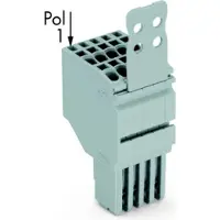 Wago 2020-204/133-000 2-Leiter-Federleiste,Push-in CAGE CLAMP,1,5 mm2,grau 2020204133000 - 50 Stück