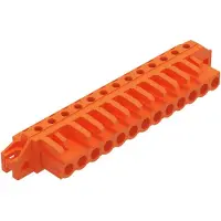 Wago 232-273/031-000 THT-Federleiste,abgewinkelt,Rastermaß 5,08 mm,orange 232273031000 - 25 Stück