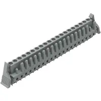 Wago 232-150/039-000 THT-Federleiste,gerade,Rastermaß 5 mm,grau 232150039000 - 10 Stück