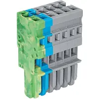 Wago 769-106/000-039 1-Leiter-Federleiste,CAGE CLAMP,4 mm2,grau/blau/grün-gelb 769106000039 - 25 Stück