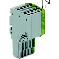 Wago 2020-210/000-036 2-Leiter-Federleiste,Push-in CAGE CLAMP,1,5 mm2,grau/grün-gelb 2020210000036 - 25 Stück