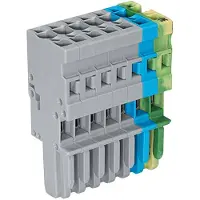 Wago 769-107/000-038 1-Leiter-Federleiste,CAGE CLAMP,4 mm2,grün-gelb/blau/grau 769107000038 - 25 Stück