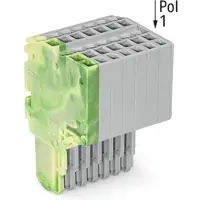 Wago 2020-207/000-037 2-Leiter-Federleiste,Push-in CAGE CLAMP,1,5 mm2,grün-gelb/grau 2020207000037 - 25 Stück