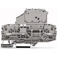 Wago 2006-1621/1000-836 2-Leiter-Sicherungsklemme,mit schwenkbarem Sicherungshalter,für G-Sicherungseinsatz 5 x 30 mm,grau 200616211000836 - 25 Stück