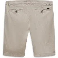 Bugatti Chinoshorts "Feines Allover-Muster", Herren, Gr. 58, Normalgrößen, beige (20, sanftes weiß), 98% Baumwolle, 2% Elasthan, Minimalmuster, normal, Hosen Chinoshorts, mit hoher Flexibilität