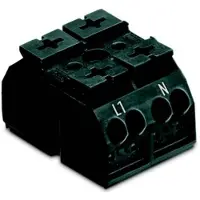 Wago 862-1552/999-950 4-Leiter-Geräteanschlussklemme,für Anwendungen Ex e II geeignet,ohne PE-Kontakt,schwarz 8621552999950 - 500 Stück