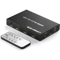 UGREEN Signalsplitter 4x HDMI (Eingang) auf 2x HDMI (Ausgang) Switch Splitter Switch 4K / FullHD schwarz (40216)