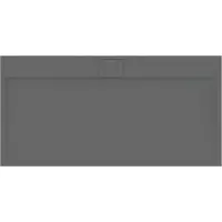 Ideal standard Ultra Flat S i.life Rechteck-Brausewanne, 1600x800x30mm, T5225FS, Farbe: Quarzgrau